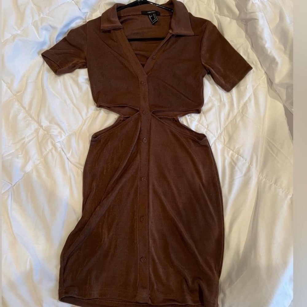 Brown Forever 21 Dress with slits (S)